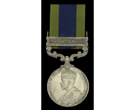India General Service 1908-35, 1 clasp, Waziristan 1921-24 (3949435. Pte. J. Heard. Welch R.) cleaned, very fine £60-£80