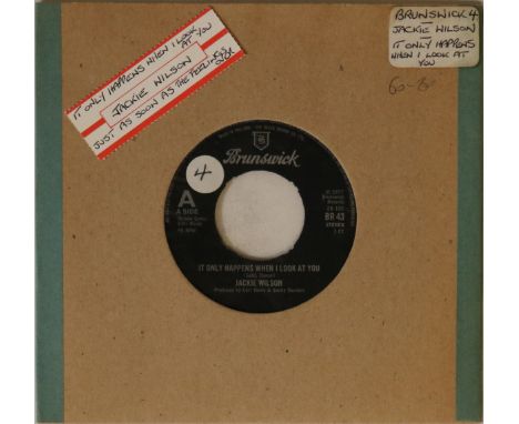 JACKIE WILSON - IT ONLY HAPPENS WHEN I LOOK AT YOU 7" (BRUNSWICK BR 43). Deep groover from Jackie Wilson with this original U