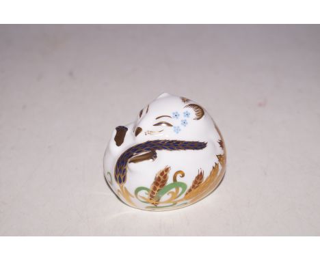 Royal crown derby mouse with gold stopper