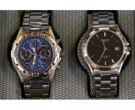 2x Gents Sekonda wristwatches, 1 chronograph &amp; 1 calendar