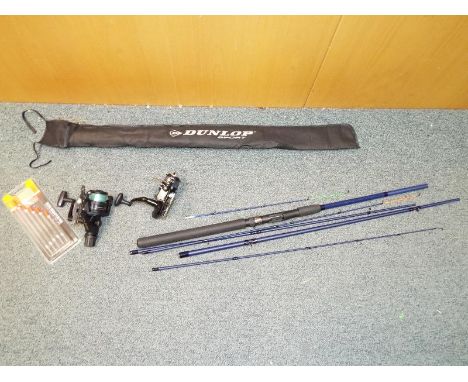 A good quality Dunlop Sport float / feeder 10 foot rod, in excellent condition with cloth bag, a Sport Fisher 350 fishing ree