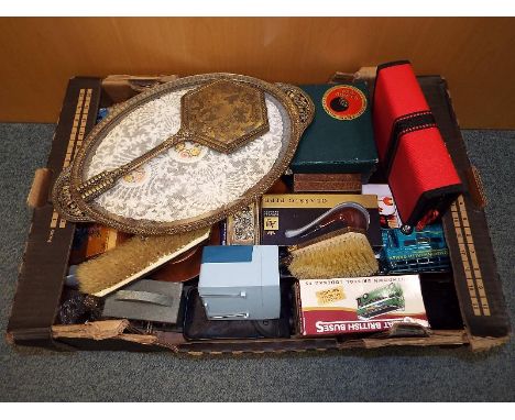 A good mixed lot to include T & A indoor carpet bowls, trinket dishes, diecast model and similar