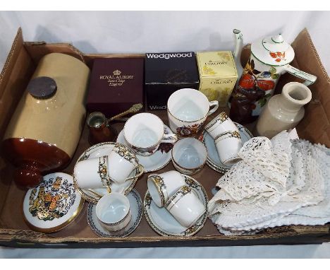 A good mixed lot to include a Noritake part tea service, Coalport, Wedgwood, Royal Albert and other
