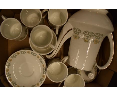 A collection of Paragon tea ware in the 'Fiona' pattern to include a coffee pot, 5 cups, 6 saucers and a milk and sugar (14 p