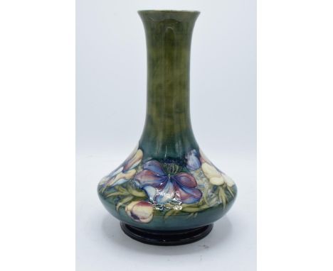 Large Moorcroft low shouldered vase in an Anemone or similar pattern. 31cm tall. The piece displays well however there has be