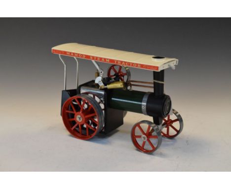 Mamod live steam tractor, in green, with accessories to include ramrod, fuel tablets, within box  