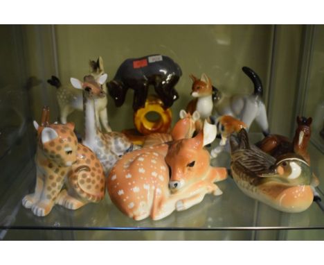 Quantity of Russian ceramic animal ornaments  