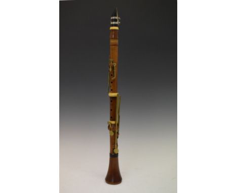 Wolf &amp; Figg, London, boxwood and ivory mounted clarinet  