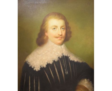G. Serrure - Oil on canvas - Portrait of a 17th Century gentleman wearing lace collar, signed lower right, 59.5cm x 49.5cm, i
