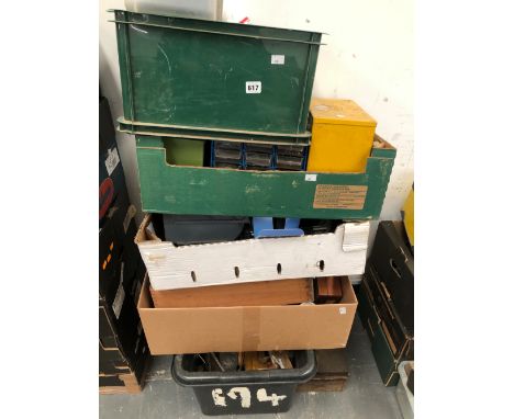 A QUANTITY OF MISC. VINTAGE TOOLS SCREWS AND FIXINGS, CAR POLISHES ETC. 