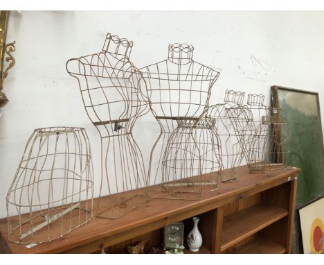 SEVEN WIRE WORK SHOP DISPLAY MANNEQUIN STANDS 