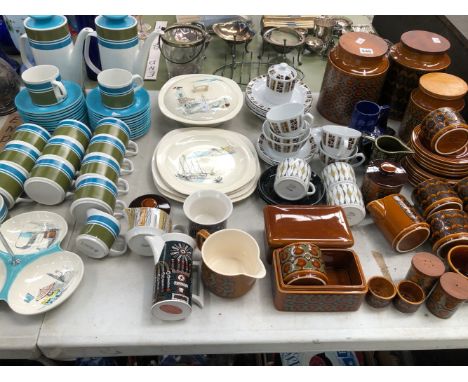 MIDWINTER CANNES PATTERN DINNER WARES, HORNSEA, MEAKIN AND OTHER COFFEE WARES. 