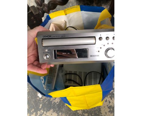 A DENON CD RECORDER CDR-M30, A DENON CASSETTE DECK DRR-M30 COMPLETE WITH REMOTE CONTROL AND CABLES TOGETHER WITH TWO CAMERAS,