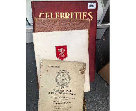 CHRISTIES 1964 NORTHWICK PARK SALE CATALOGUE, AN INVITATION TO THE 1953 CORONATION, A BOOK OF PRINTS OF THE DUKE OF WELLINGTO