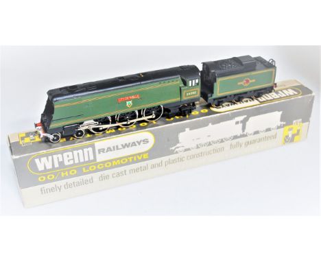 Wrenn W2266AX BR green streamlined 'City of Wells' engine and tender, with instructions, packer No. 3 on box base (G-BG)