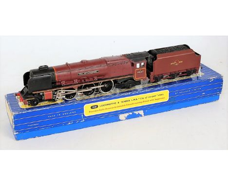 A  Hornby Dublo 3226 'City of Liverpool' engine and tender, some paint loss to raised edges, with guarantee and test tag (G-B