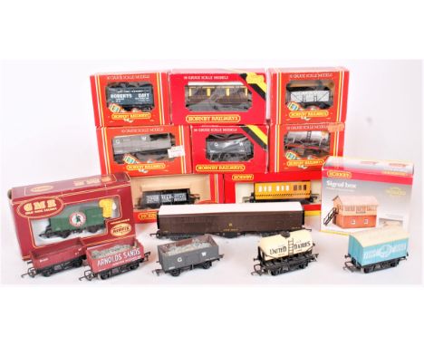 Collection of mixed boxed and loose Hornby and other rolling stock and accessories, approximately 30, to include Hornby R245 