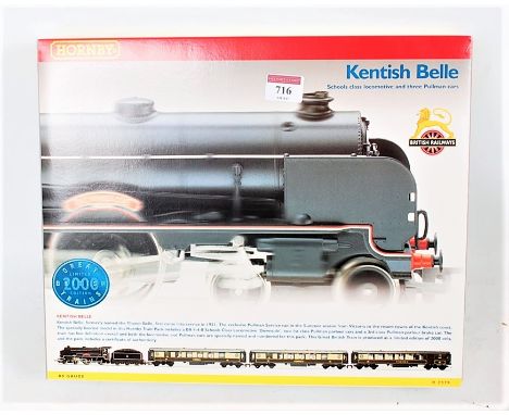 A Hornby R2079 'Kentish Belle' train pack containing BR black schools class engine and tender 'Downside', 3 Pullman coaches a