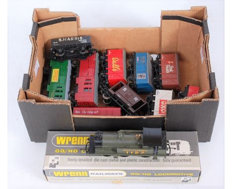 10 loose Wrenn wagons including 'Charringtons' hopper, BR maroon horsebox, Royden Stables Foxhunter horsebox etc (G) sold wit