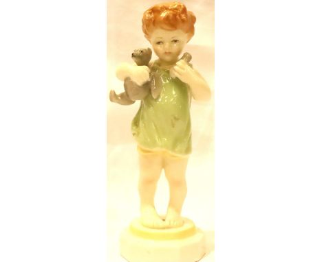 Royal Worcester Wednesdays Child figurine, H: 18 cm. P&amp;P Group 2 (£18+VAT for the first lot and £3+VAT for subsequent lot