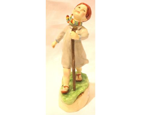 Royal Worcester Thursdays Child figurine, H: 17 cm. P&amp;P Group 2 (£18+VAT for the first lot and £3+VAT for subsequent lots