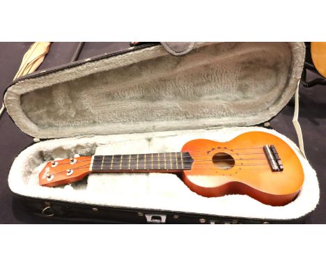 Cased Stagg ukulele in case. Not available for in-house P&amp;P, contact Paul O'Hea at Mailboxes on 01925 659133 