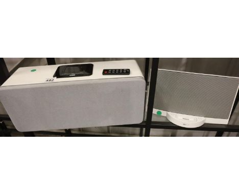 Bose sounddock music system with power lead and an acoustic solutions iPod docking station. Not available for in-house P&P, c