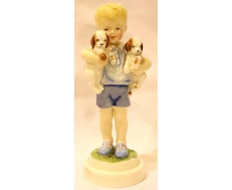 Royal Worcester Mondays Child figurine, H: 19 cm. P&amp;P Group 2 (£18+VAT for the first lot and £3+VAT for subsequent lots) 