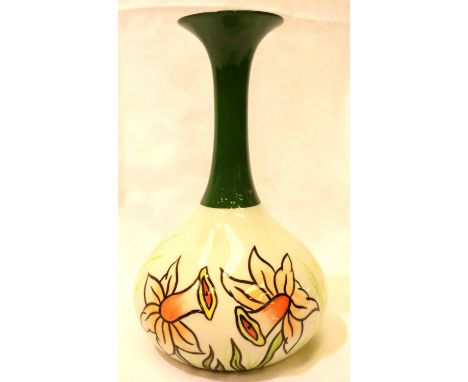 Lorna Bailey limited edition vase in the Spring pattern, 3/250, H: 20 cm. P&P Group 2 (£18+VAT for the first lot and £3+VAT f