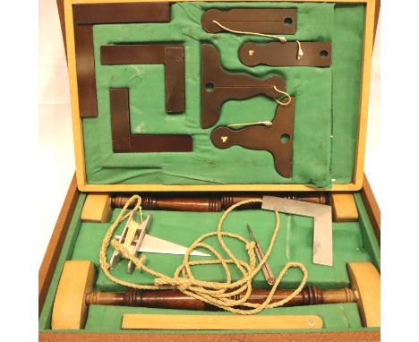 Early 20th Century cased set of ceremonial working tools, almost complete. P&amp;P Group 3 (£25+VAT for the first lot and £5+