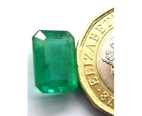 AGI certified 4.54ct emerald cut emerald. P&amp;P Group 1 (£14+VAT for the first lot and £1+VAT for subsequent lots) 