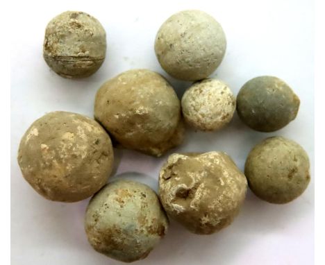 English Civil War Musket Balls - Some have impact damage. P&amp;P Group 1 (£14+VAT for the first lot and £1+VAT for subsequen