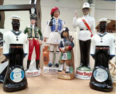 A Nassau Royale ceramic liqueur bottle, and others 
