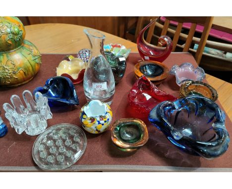 A selection of Murano glass and other continental coloured art glass (minor chips and cracks) 