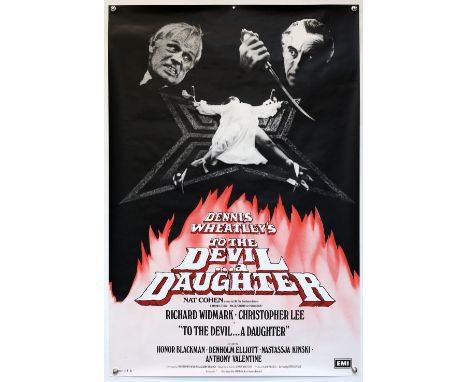 To The Devil A Daughter (1976) One Sheet film poster, starring Christopher Lee, Hammer / Terra, rolled, 27 x 40 inches.      
