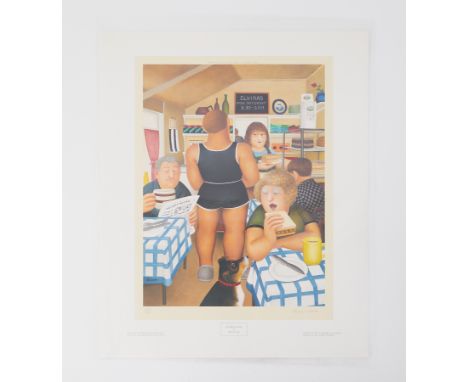 Beryl Cook (1926-2008) 'Elvira's Café' signed limited edition print 186/850, 41cm x 45cm, unframed, with certificate.