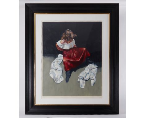 Robert Lenkiewicz (1941-2002) 'Painter with Women St,Antony theme' signed limited edition print 191/195, 76cm x 60cm, framed 