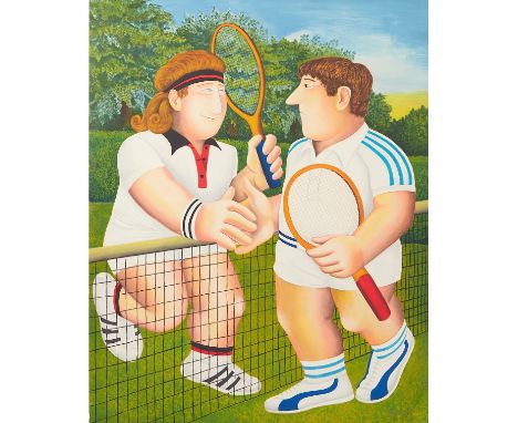 Beryl Cook (1926-2008) 'Tennis' limited edition print 128/300, 86cm x 68cm, unframed.