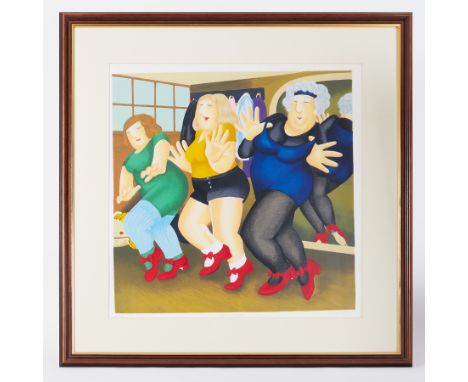 Beryl Cook (1926-2008) 'Dancing Class' signed limited edition print HC 1/6, 56cm x 56cm, framed and glazed.