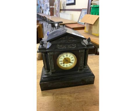  Sale Item:    BLACK SLATE CLOCK   Vat Status:   No Vat   Buyers Premium:  This lot is subject to a Buyers Premium of 15% + V