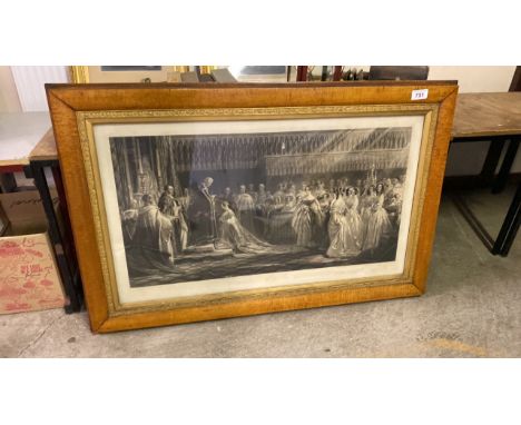  Sale Item:    LARGE FRAMED PRINT QUEEN AT WESTMINSTER ABBEY (AF)  Vat Status:   No Vat   Buyers Premium:  This lot is subjec