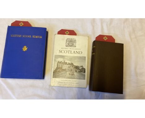  Sale Item:    3 BOOKS SCOTTISH SCHOOL HUMOUR ANCIENT MONUMENTS &amp;REBELLION(AF)  Vat Status:   No Vat   Buyers Premium:  T