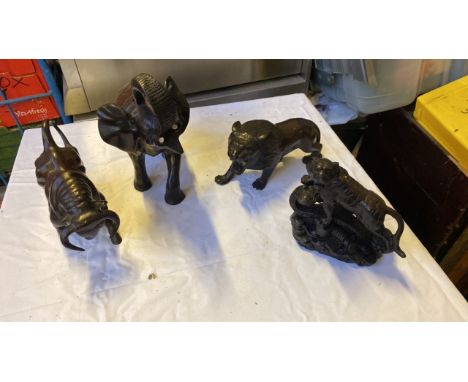  Sale Item:    BOX 4 METAL ANIMALS (AF)   Vat Status:   No Vat   Buyers Premium:  This lot is subject to a Buyers Premium of 
