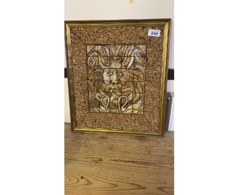  Sale Item:    CUBEY CERAMIC SIGNED GORGONS HEAD TILED PANEL  Vat Status:   No Vat   Buyers Premium:  This lot is subject to 