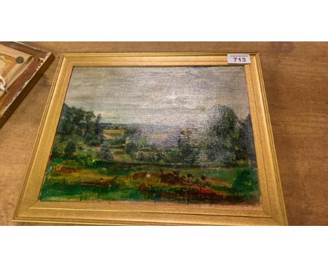  Sale Item:    OIL PAINTING COXTON TOWER   Vat Status:   No Vat   Buyers Premium:  This lot is subject to a Buyers Premium of