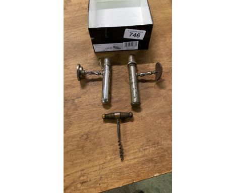  Sale Item:    2 EDINBURGH CANDLE LAMPS &amp; CORKSCREW (AF)  Vat Status:   No Vat   Buyers Premium:  This lot is subject to 