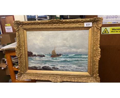 Sale Item:    OIL PAINTING ANDREW BLACK BOAT   Vat Status:   No Vat   Buyers Premium:  This lot is subject to a Buyers Premi