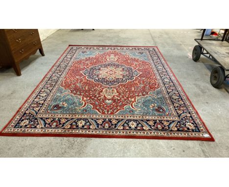  Sale Item:    LARGE RUG APPROX 12 FEET X9 FEET (AF)  Vat Status:   No Vat   Buyers Premium:  This lot is subject to a Buyers