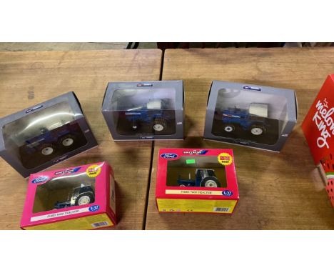  Sale Item:    BOX 5 MODEL TRACTORS- UNIVERSAL HOBBIES &amp; BRITAINS  Vat Status:   No Vat   Buyers Premium:  This lot is su