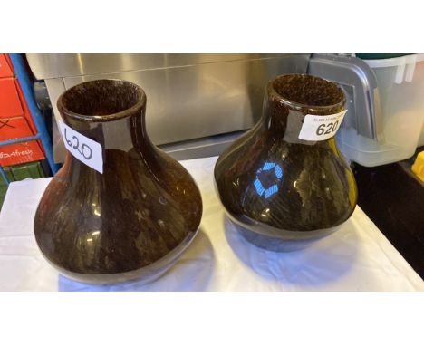  Sale Item:    2 GLASS VASES   Vat Status:   No Vat   Buyers Premium:  This lot is subject to a Buyers Premium of 15% + Vat @